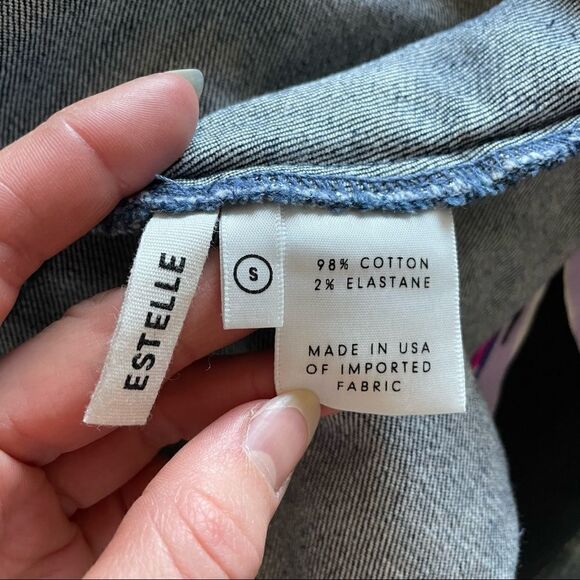 GRLFRND Estelle Deep V Denim Mini Dress in Fame S - Picture 10 of 11